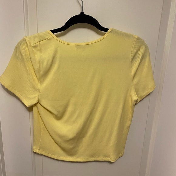 Aritzia Yellow Tie T-Shirt - Picture 2 of 2